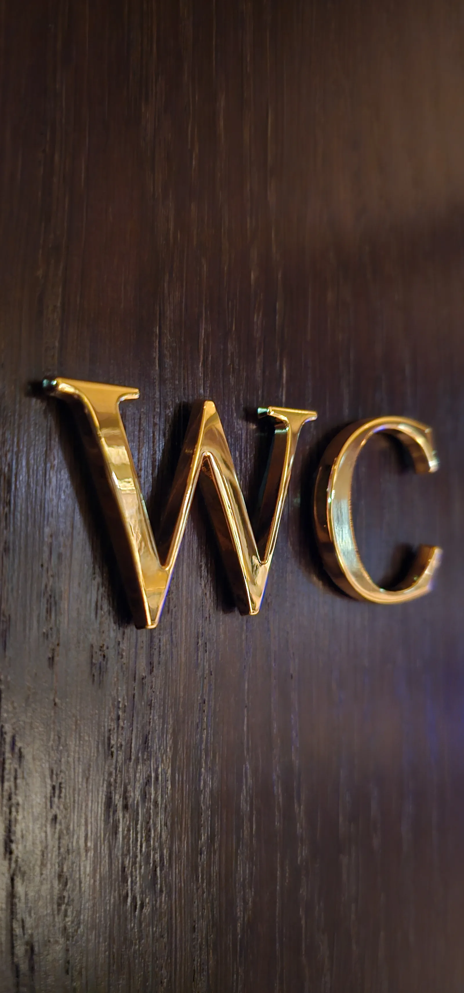 Gold-plated lettering