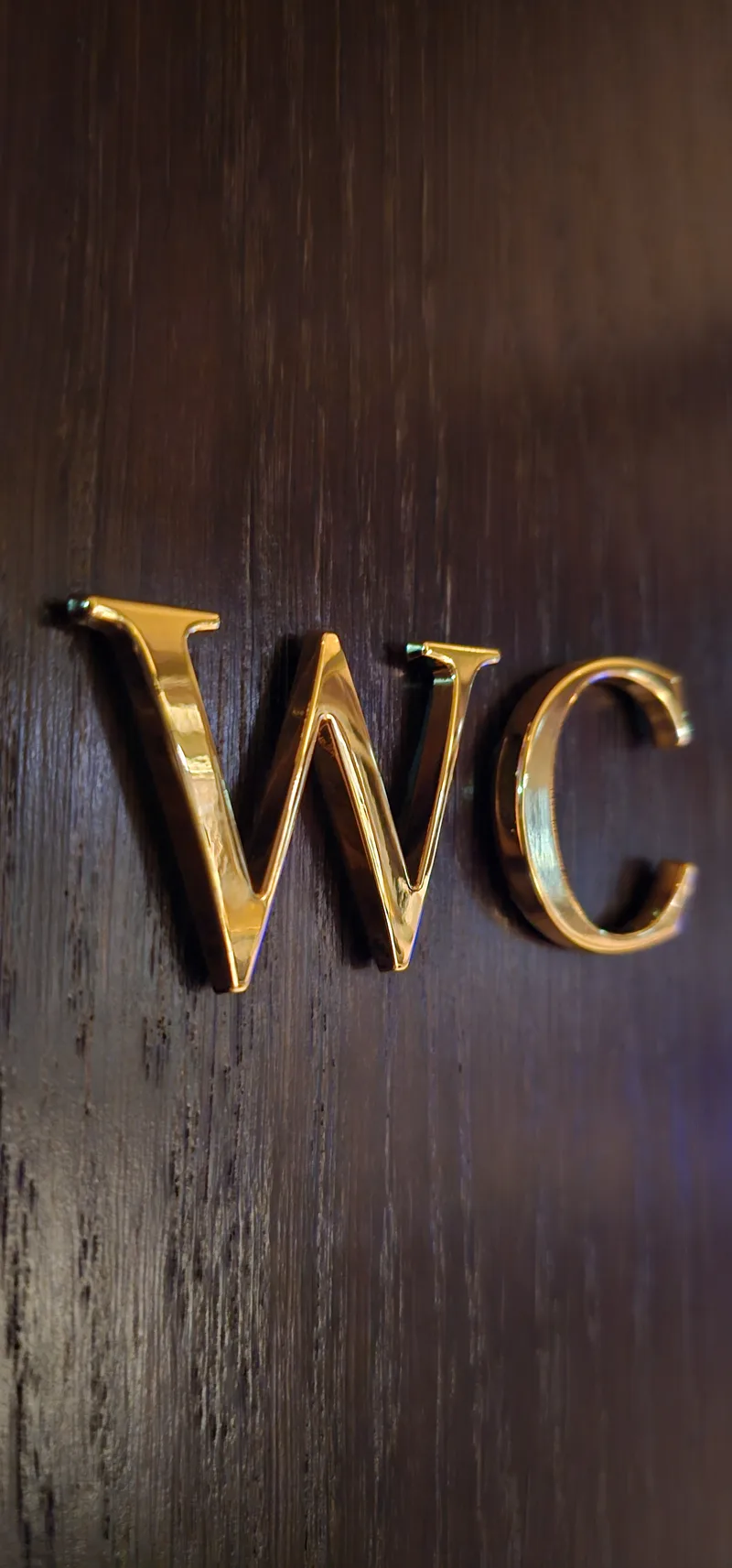 Gold-plated lettering