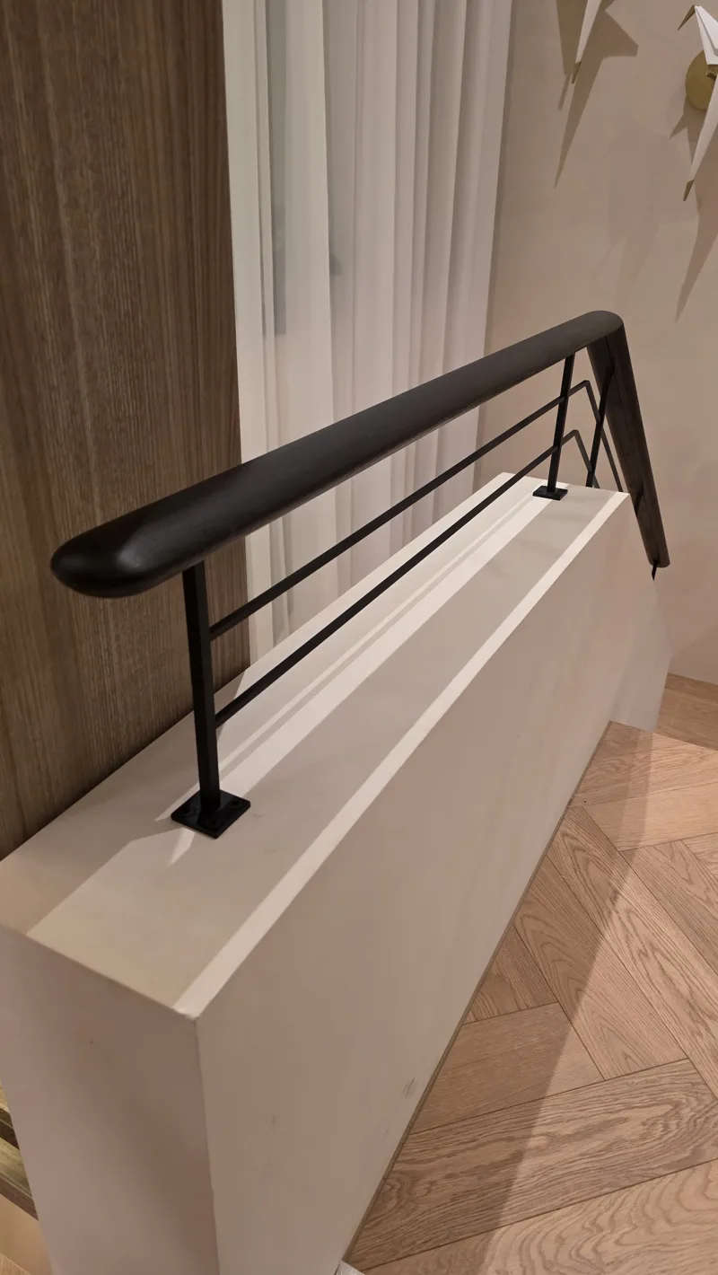 Black steel handrail
