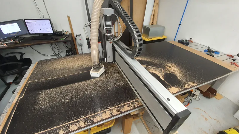 CNC router cutting at the workshop
